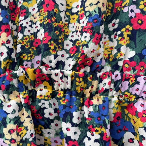 [SOLD on eBay] Ann Taylor Colorful Floral Peplum Short Sleeve Blouse - Picture 4 of 5